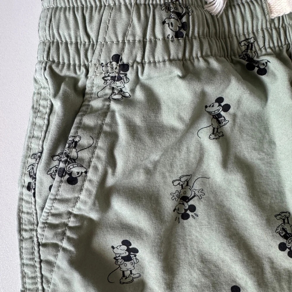 GAP c Disney Sage Green Toddler Shorts with Mickey Print